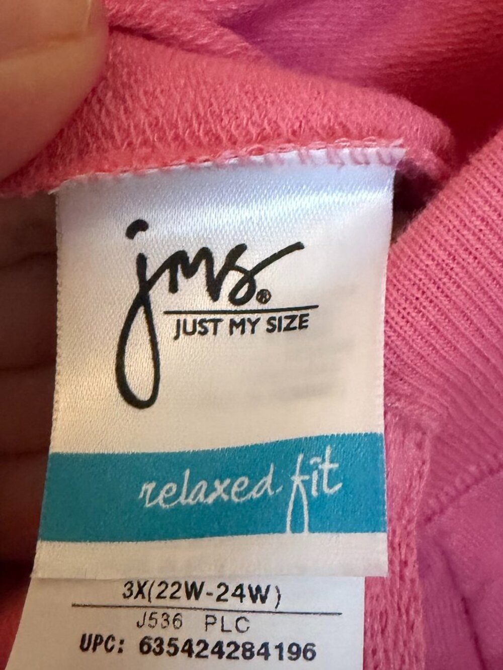 Just My Size Pink Capris W 3X - Picture 3 of 3